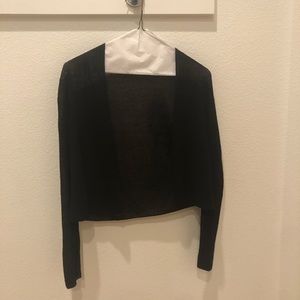 Black Sheer Sweater Jacket